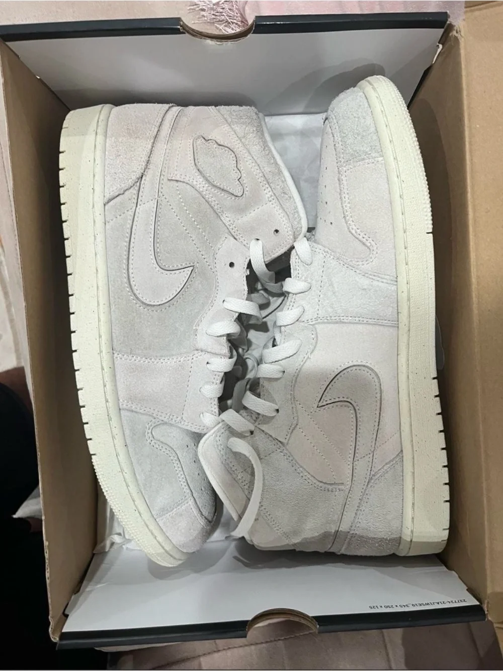 Jordan Men's High-Top Suede Sneakers in Light Gray